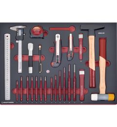 Assortiment-d'outils-à-frapper,-outils-de-coupe-et-outils-de-mesure